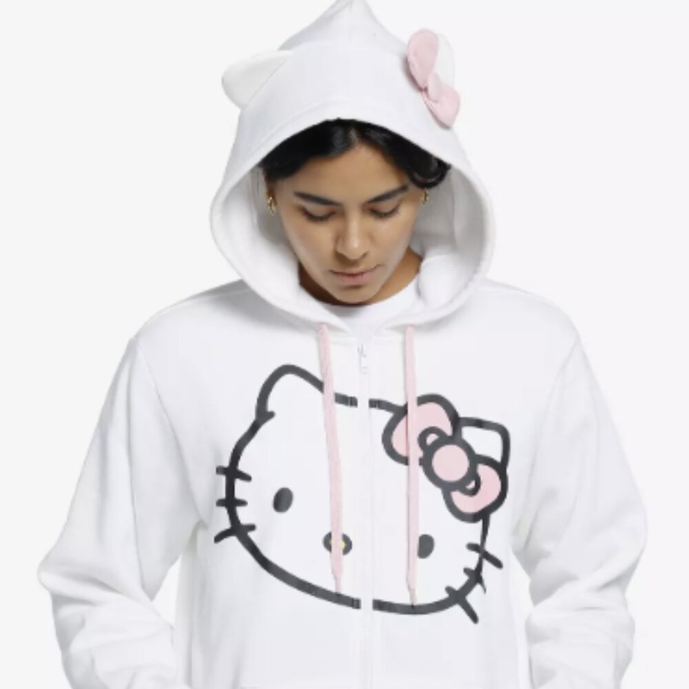Hello Kitty Hot Topic oversized cat ear hoodie